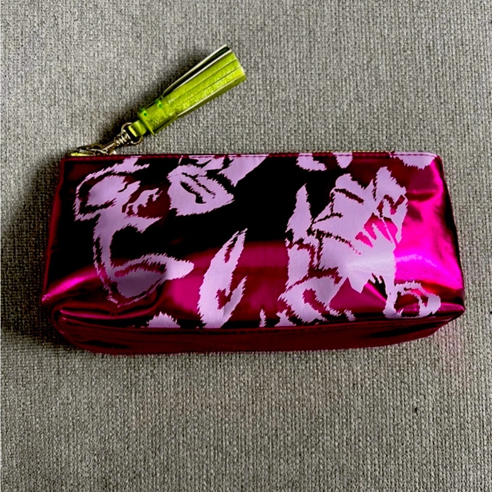 Metallic pink pouch